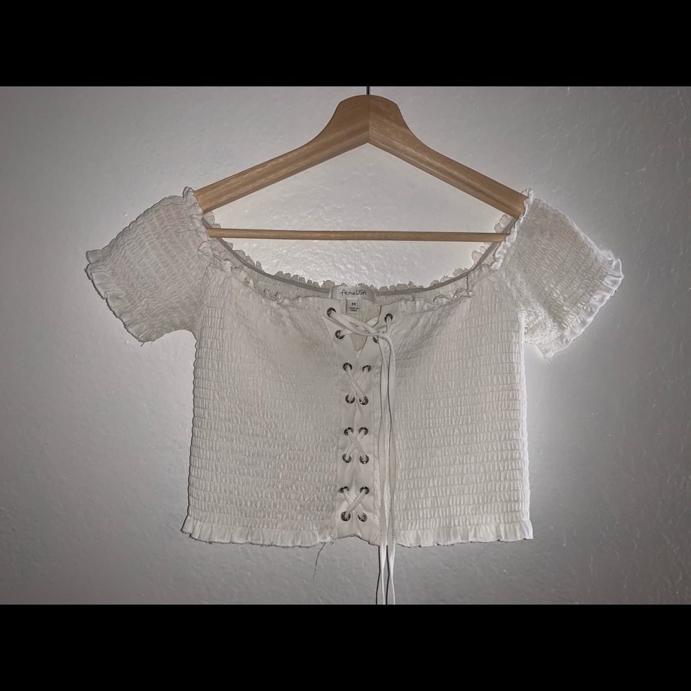 White crop top